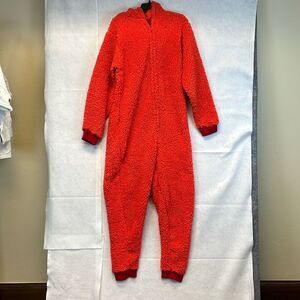 Spirit Halloween Adult ELMO Costume One Piece L/XL Red Jumpsuit Sesame Street